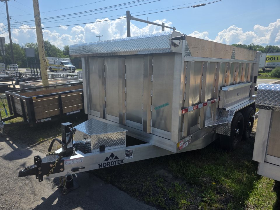 New 2026 Nordtek 82X12 12K - 4' HIGH SIDES ALUMINUM Dump Trailer
