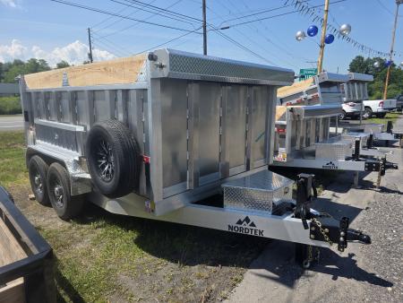 New 2026 Nordtek 82X12 12K - 4' HIGH SIDES ALUMINUM Dump Trailer
