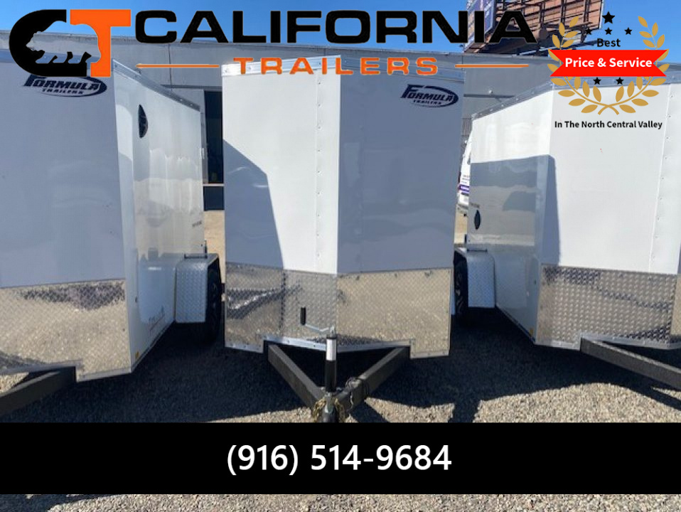 New 2026 Formula Trailers 5x8 Traverse Flat Top V-Nose 3K Cargo / Enclosed Trailer