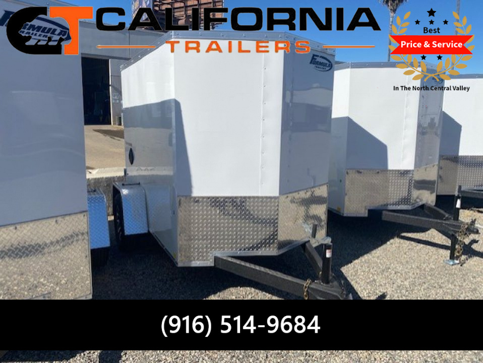 New 2026 Formula Trailers 5x8 Traverse Flat Top V-Nose 3K Cargo / Enclosed Trailer