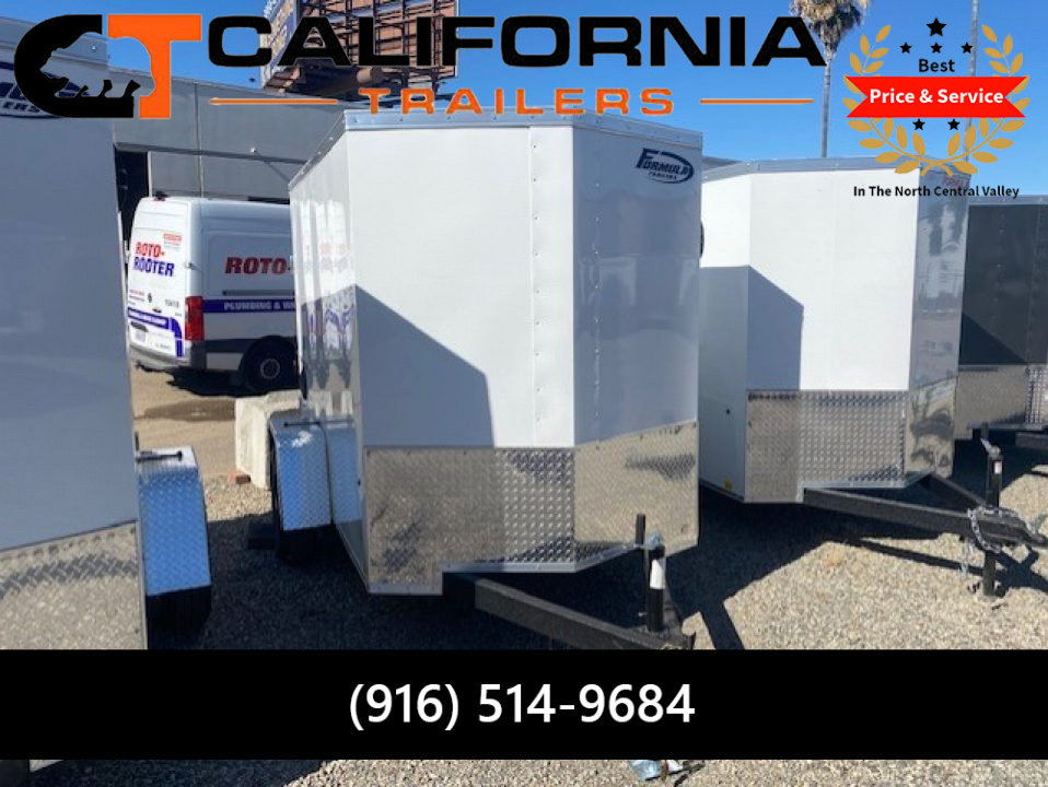 New 2026 Formula Trailers 5x8 Traverse Flat Top V-Nose 3K Cargo / Enclosed Trailer