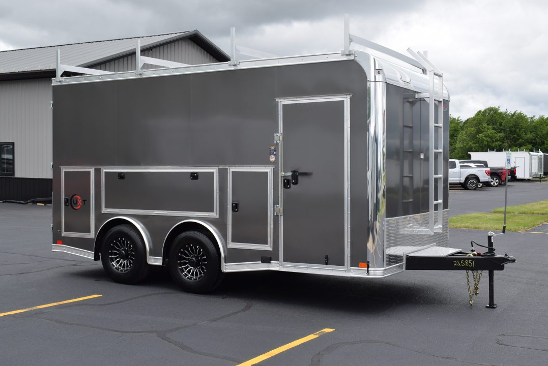 New 2026 United UXT 8.5x16 Pro Contractor w/ Ladder Racks, Tool Crib, Rear Double Doors & 30A Electrical