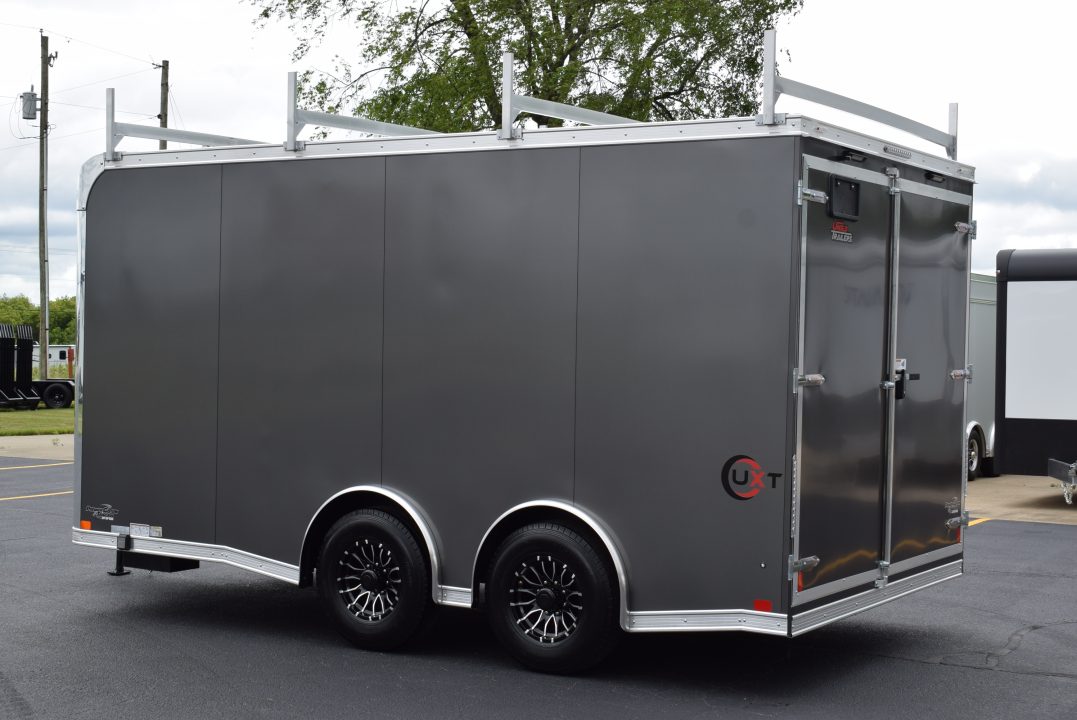 New 2026 United UXT 8.5x16 Pro Contractor w/ Ladder Racks, Tool Crib, Rear Double Doors & 30A Electrical
