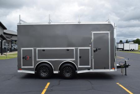 New 2026 United UXT 8.5x16 Pro Contractor w/ Ladder Racks, Tool Crib, Rear Double Doors & 30A Electrical