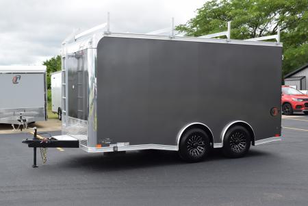 New 2026 United UXT 8.5x16 Pro Contractor w/ Ladder Racks, Tool Crib, Rear Double Doors & 30A Electrical
