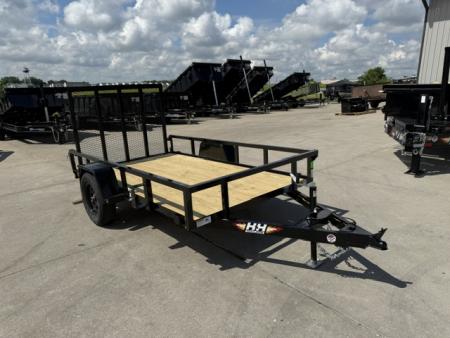 New 2026 H&H Black 66 x10' 3k Rail Side Utility Trailer