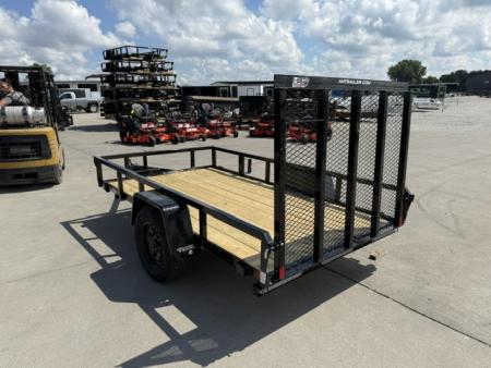New 2026 H&H Black 66"x10' 3k Rail Side Utility Trailer