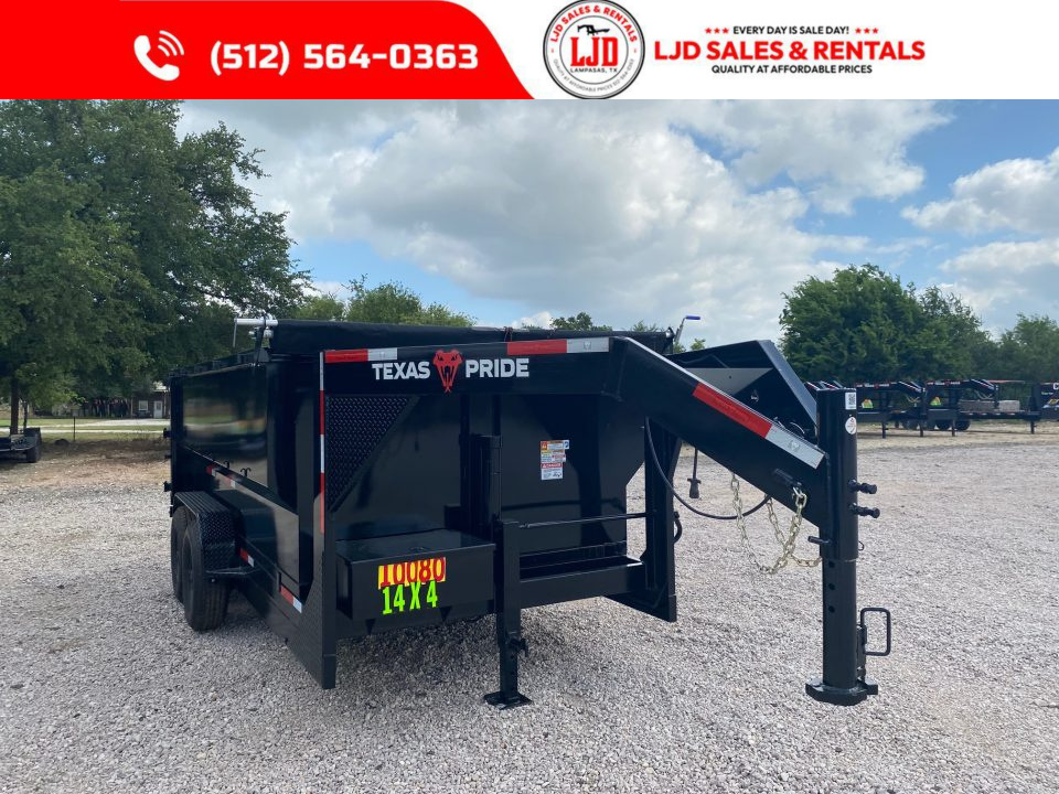 New 2026 Texas Pride - Gooseneck - 14 X 4 - Dump Trailer - 16K GVWR - Tarp - Ramps