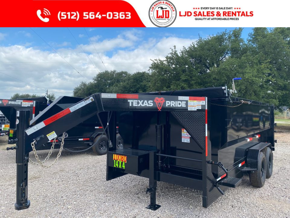New 2026 Texas Pride - Gooseneck - 14 X 4 - Dump Trailer - 16K GVWR - Tarp - Ramps