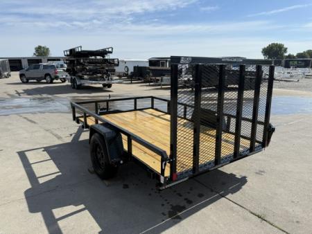 New 2026 H&H Black 76"x10' 3k Rail Side Utility Trailer