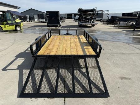 New 2026 H&H Black 76"x10' 3k Rail Side Utility Trailer