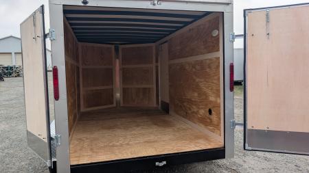New 2027 Homesteader 7x14 Intrepid V-Nose Cargo Trailer w/ Barn Doors (84" Inside!)