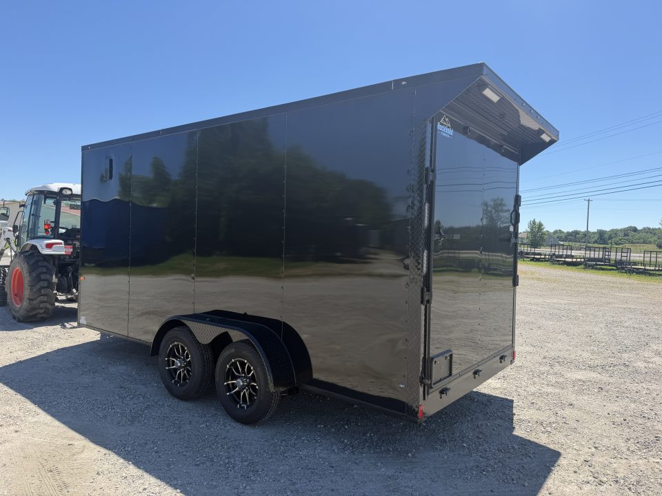 New 2027 Rock Solid Cargo 7'x16'x7' Cargo / Enclosed Trailer Black Out Package