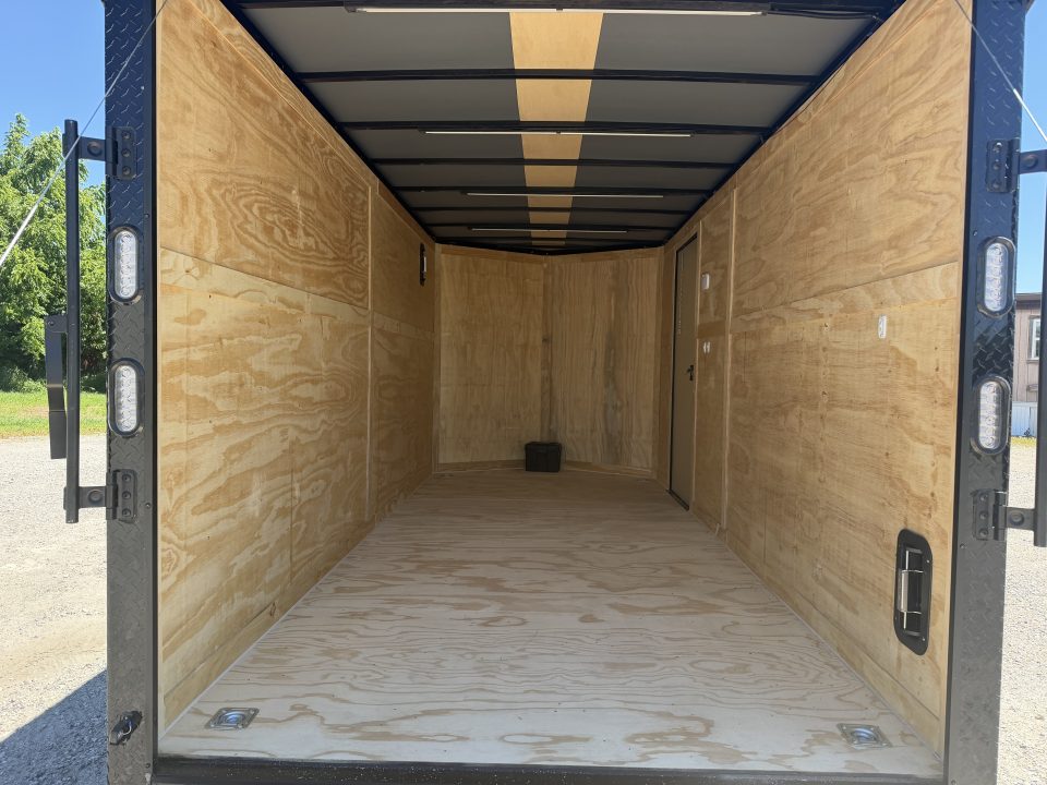 New 2027 Rock Solid Cargo 7'x16'x7' Cargo / Enclosed Trailer Black Out Package