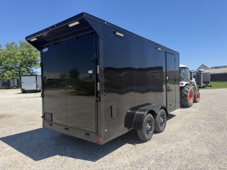 New 2027 Rock Solid Cargo 7'x16'x7' Cargo / Enclosed Trailer Black Out Package