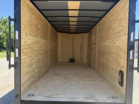New 2027 Rock Solid Cargo 7'x16'x7' Cargo / Enclosed Trailer Black Out Package
