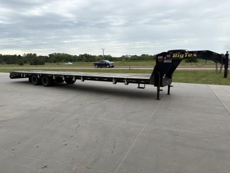 Used 2018 Big Tex Trailers 22GN-40 mega ramps 102x40ft 10k axles Deckover Trailer