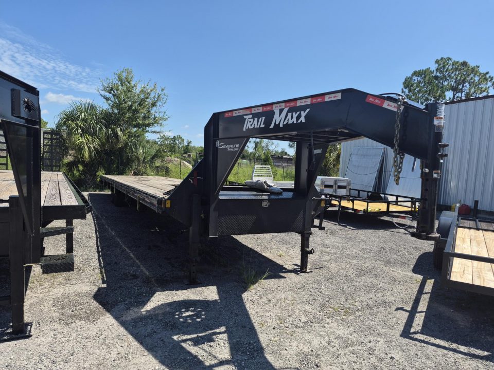 Consignment 2025 Trail Maxx 40 Ft. Gooseneck Equipment Trailer – 12,000 LB Capacity Heavy-Duty Hauler