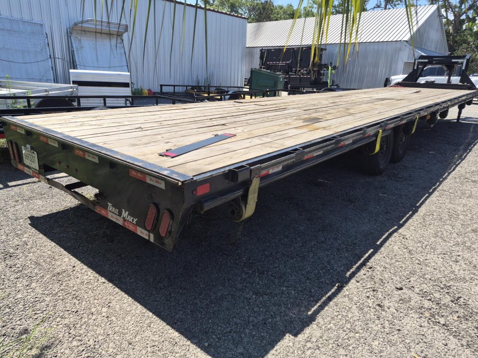 Consignment 2025 Trail Maxx 40 Ft. Gooseneck Equipment Trailer – 12,000 LB Capacity Heavy-Duty Hauler