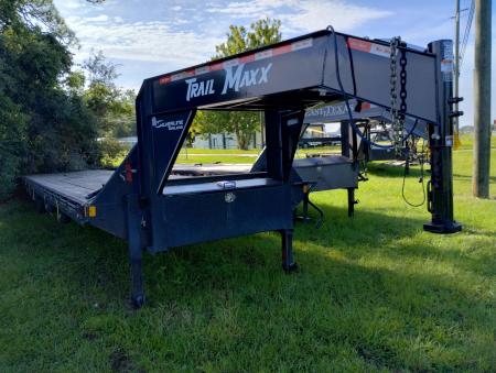 Consignment 2025 Trail Maxx 40 Ft. Gooseneck Equipment Trailer – 12,000 LB Capacity Heavy-Duty Hauler