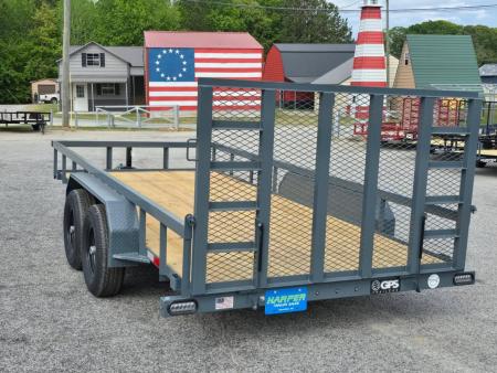 New 2026 10K GPS 7X16 TANDEM AXLE UTILITY TRAILER WITH HD JACK AND GATE