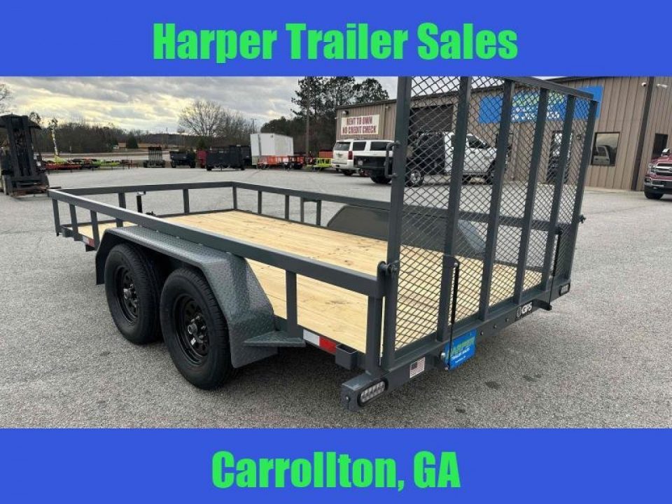 New 2026 GPS 7X14 TANDEM AXLE UTILITY TRAILER WITH SET BACK JACK