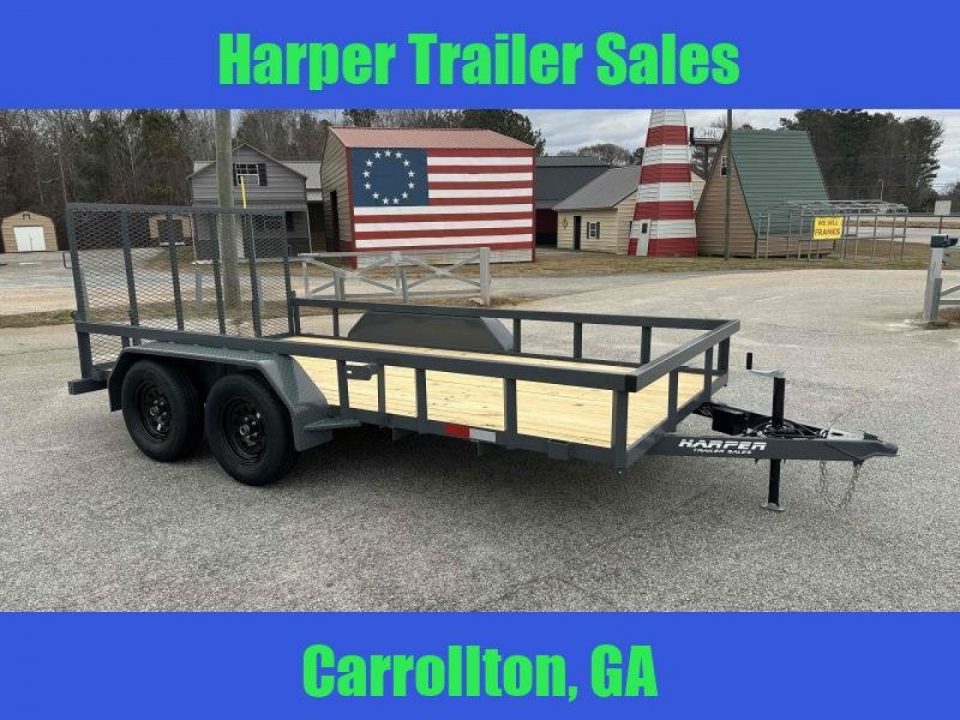 New 2026 GPS 7X14 TANDEM AXLE UTILITY TRAILER WITH SET BACK JACK
