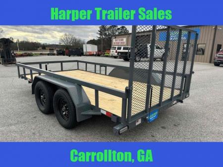 New 2026 GPS 7X14 TANDEM AXLE UTILITY TRAILER WITH SET BACK JACK
