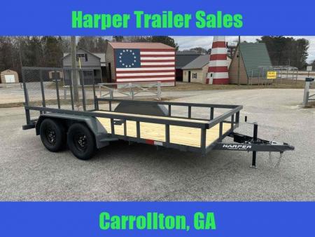 New 2026 GPS 7X14 TANDEM AXLE UTILITY TRAILER WITH SET BACK JACK
