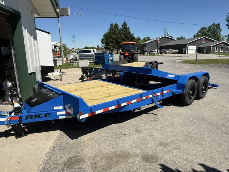 New 2026 Rice Trailers 7X22 SPLIT TILT Equipment Trailer