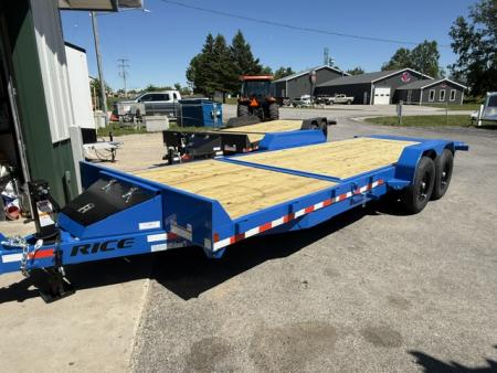 New 2026 Rice Trailers 7X22 SPLIT TILT Equipment Trailer