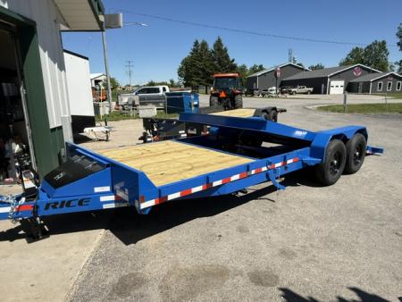 New 2026 Rice Trailers 7X22 SPLIT TILT Equipment Trailer