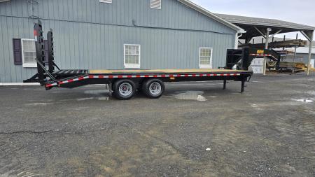 New 2026 Quality Trailers Pro-H Flatbed Trailer 25,000 GVWR / 25' / Pop-Up Dove Tail