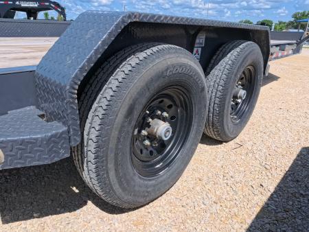 Used 2024 Iron Bull 83 x 20 EWB Equipment Trailer with 14K GVWR, Rampage Ramps and Self-Cleaning Dove Tail