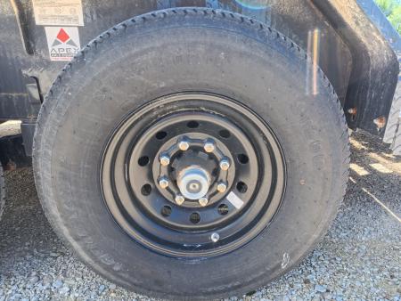 Used 2024 Iron Bull 83 x 20 EWB Equipment Trailer with 14K GVWR, Rampage Ramps and Self-Cleaning Dove Tail
