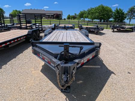 Used 2024 Iron Bull 83 x 20 EWB Equipment Trailer with 14K GVWR, Rampage Ramps and Self-Cleaning Dove Tail