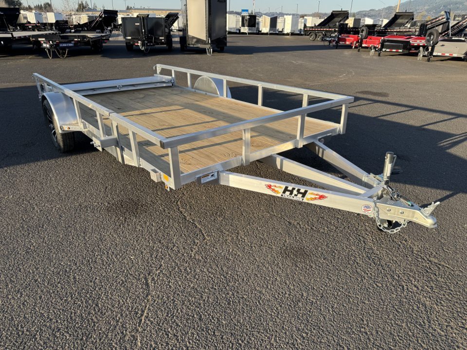 New 2026 H&H 7x14 Aluminum Utility Trailer 3k GVWR