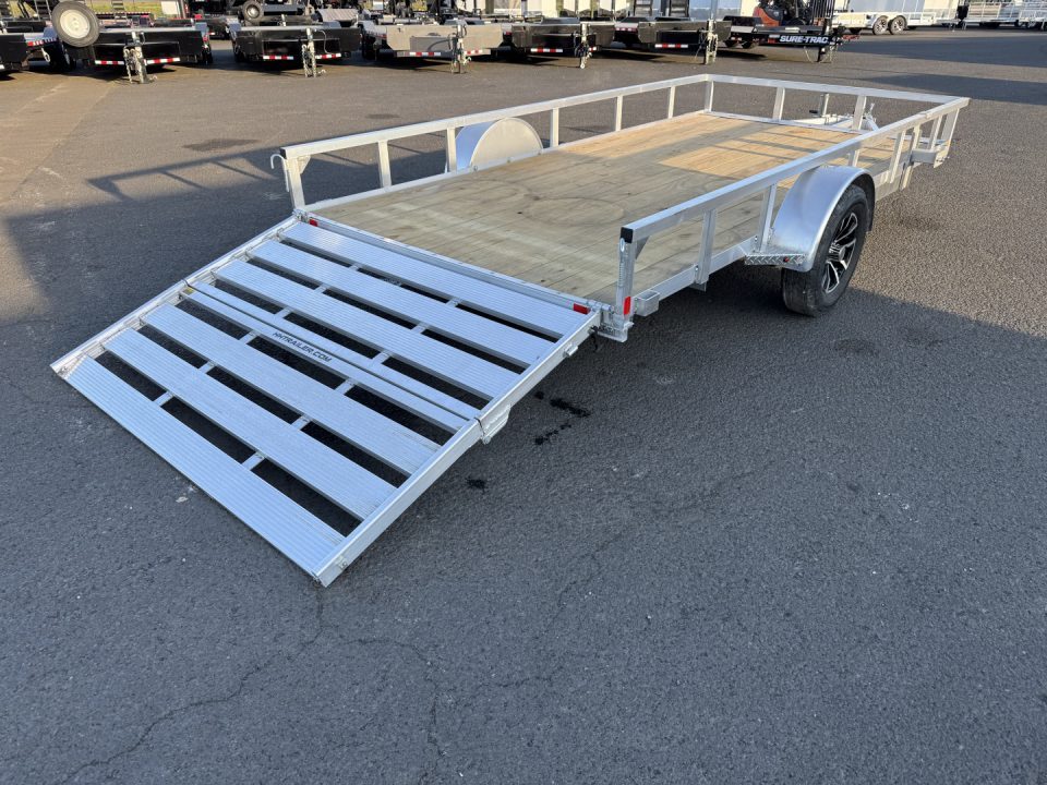 New 2026 H&H 7x14 Aluminum Utility Trailer 3k GVWR