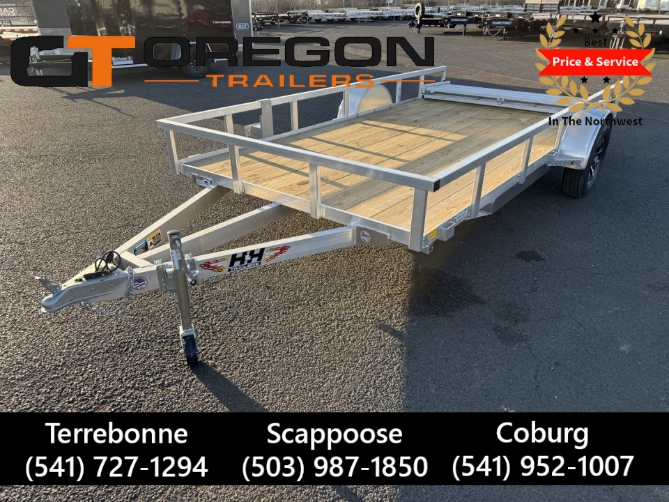 New 2026 H&H 7x14 Aluminum Utility Trailer 3k GVWR