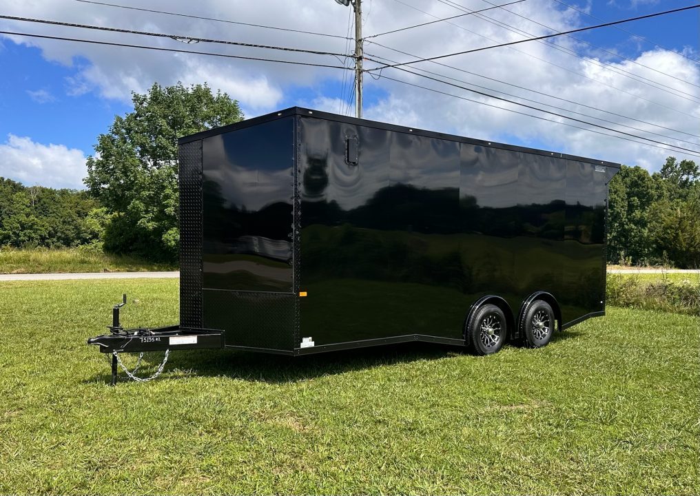 New 2026 Rock Solid Cargo 8.5x20 7'6" Interior Height - Black 5200lb Torsion Car Hauler
