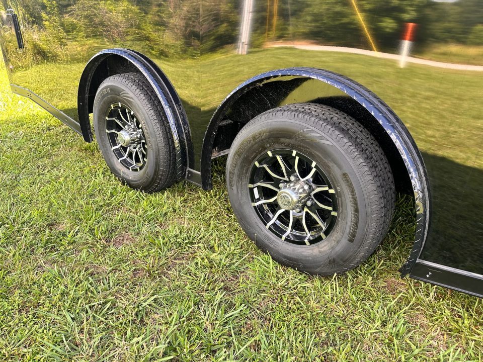 New 2026 Rock Solid Cargo 8.5x20 7'6" Interior Height - Black 5200lb Torsion Car Hauler