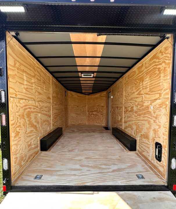 New 2026 Rock Solid Cargo 8.5x20 7'6" Interior Height - Black 5200lb Torsion Car Hauler