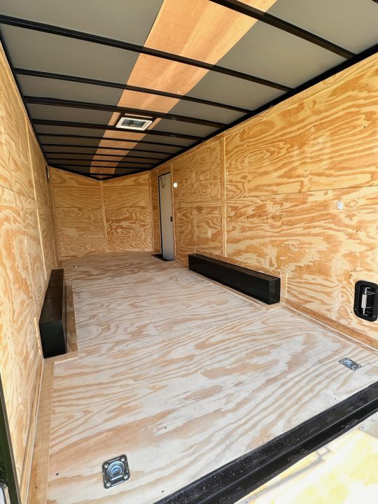 New 2026 Rock Solid Cargo 8.5x20 7'6" Interior Height - Black 5200lb Torsion Car Hauler