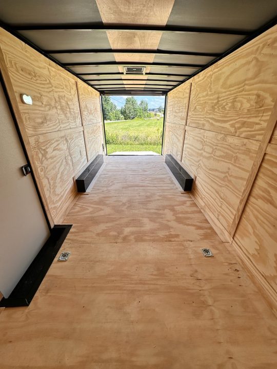 New 2026 Rock Solid Cargo 8.5x20 7'6" Interior Height - Black 5200lb Torsion Car Hauler