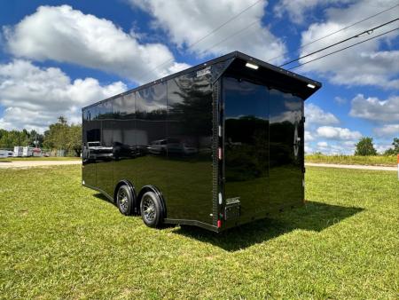 New 2026 Rock Solid Cargo 8.5x20 7'6" Interior Height - Black 5200lb Torsion Car Hauler