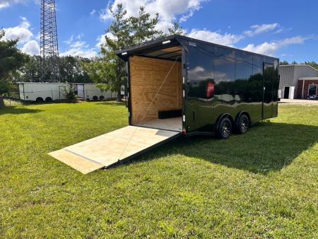 New 2026 Rock Solid Cargo 8.5x20 7'6" Interior Height - Black 5200lb Torsion Car Hauler