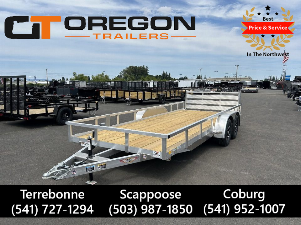 New 2026 H&H 7X18 Aluminum Tube Top Utility Trailer 7K GVWR