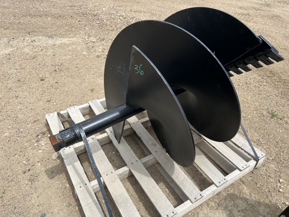 New 2025 Lowe 36" Skid Steer Post Auger Bit Attachment