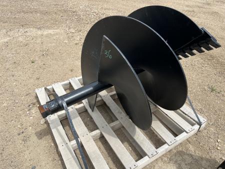 New 2025 Lowe 36" Skid Steer Post Auger Bit Attachment
