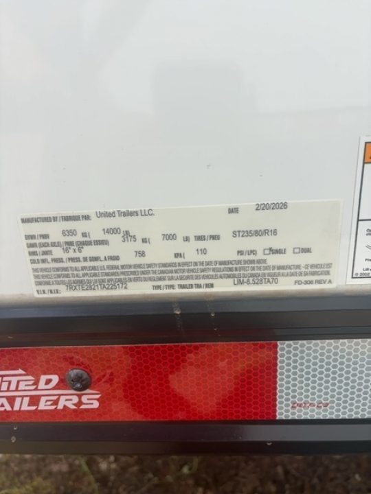 New 2026 United Trailers LIM8.5X28TA70 Car / Racing Trailer